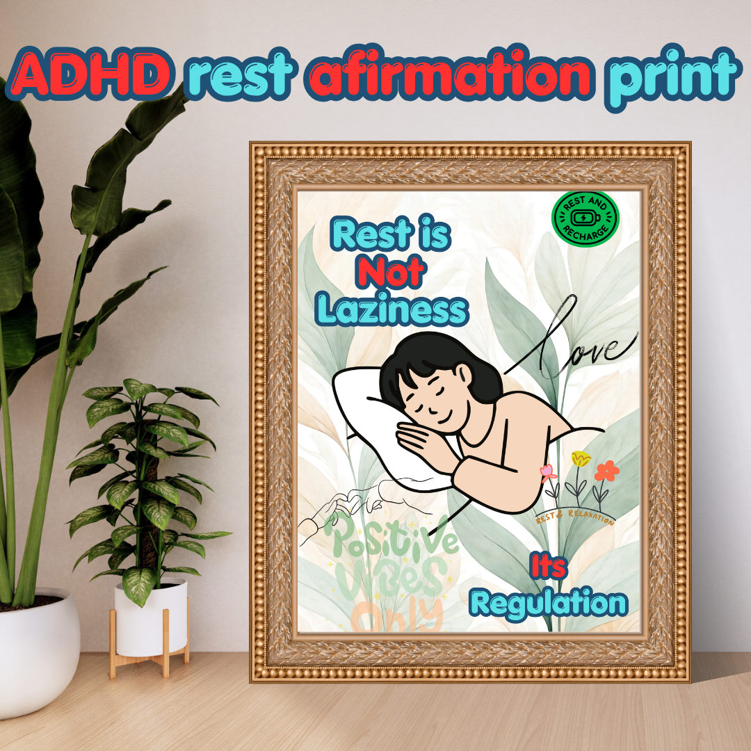 ADHD Affirmation Wall Art Pack | 5 Bold Printable Posters | Neurodivergent Digital Download - Image 4